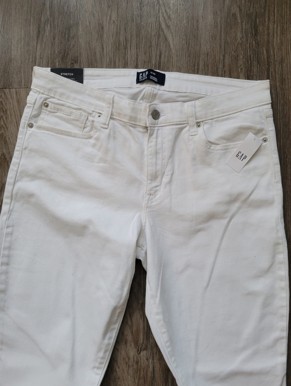 NWT Gap Denim White Legging Skimmer Super Skinny Midrise Jeans White Stretch 12 - Picture 3 of 10